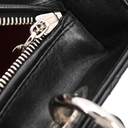 Christian Dior Black Lambskin Lady Dior Cannage 2way Shoulder Handbag