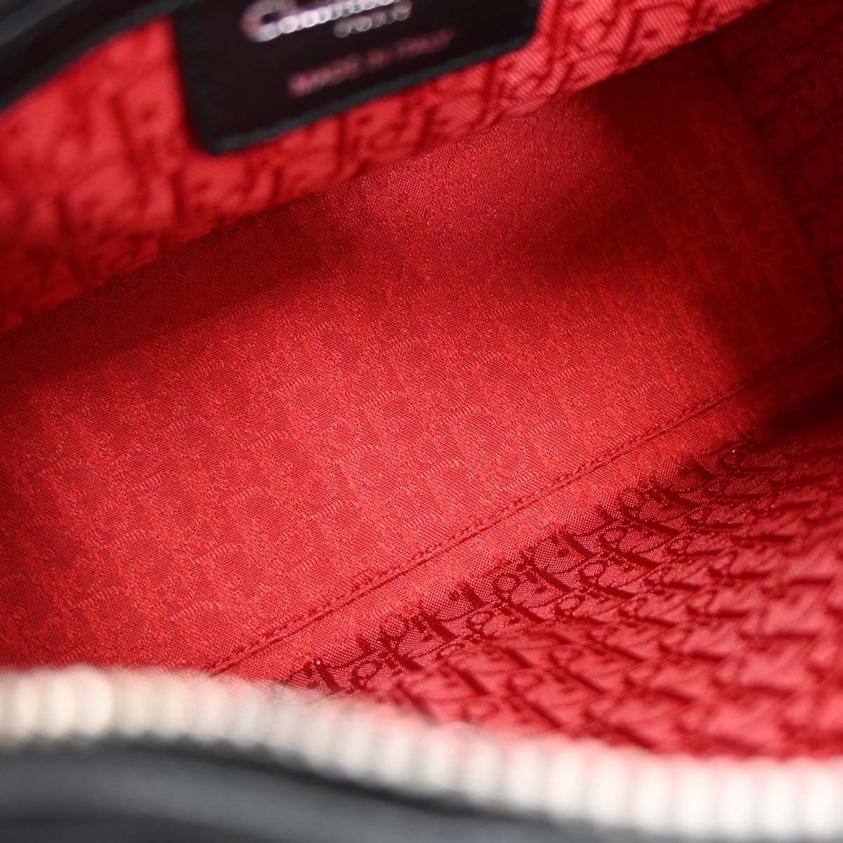 Christian Dior Black Lambskin Lady Dior Cannage 2way Shoulder Handbag