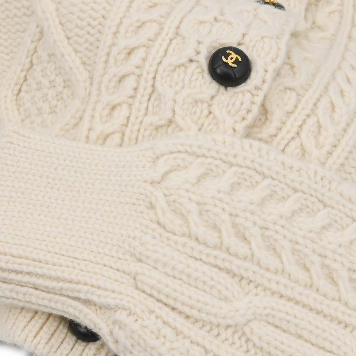 Chanel 1996 Fisherman Cardigan White #44