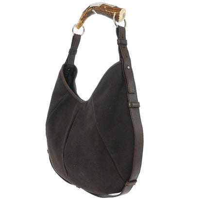 Yves Saint Laurent Brown Canvas Mombasa Medium Handbag