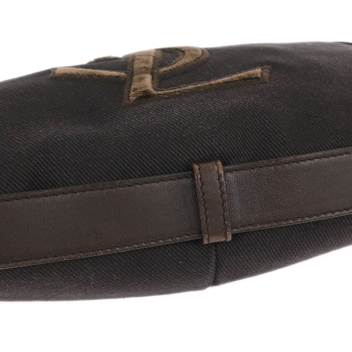 Yves Saint Laurent Brown Canvas Mombasa Medium Handbag