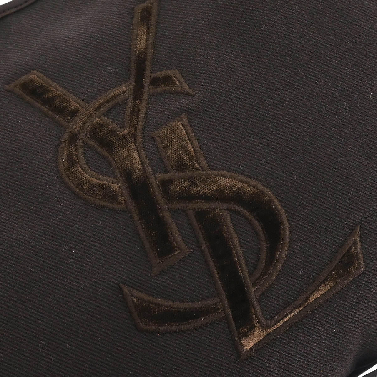 Yves Saint Laurent Brown Canvas Mombasa Medium Handbag