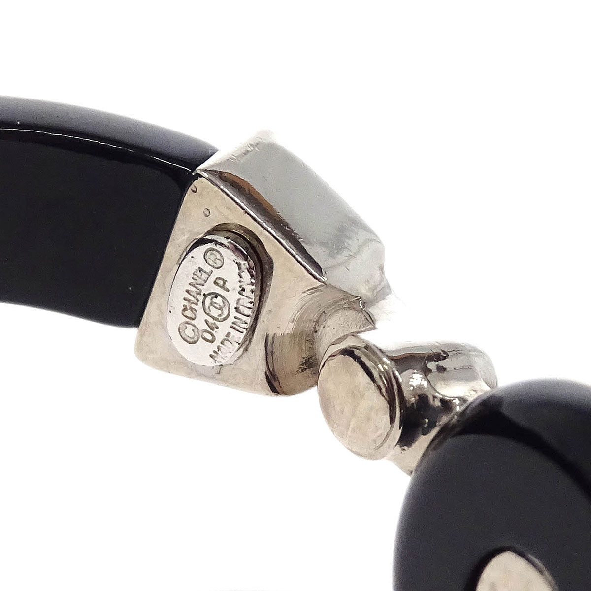 Chanel Record Cassette Tape Chain Belt Silver Rhinestone 04P