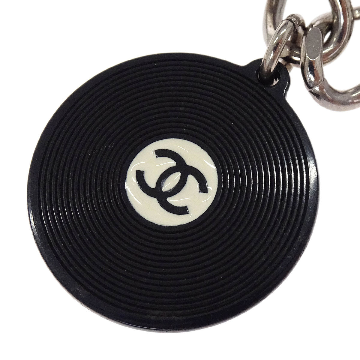Chanel Record Cassette Tape Chain Belt Silver Rhinestone 04P