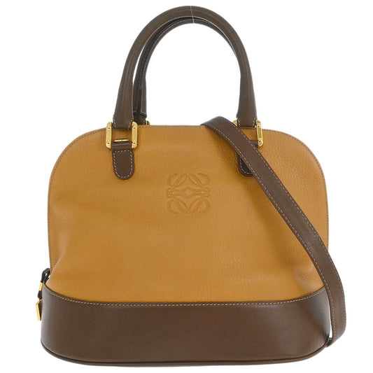 Loewe Brown Leather Anagram 2way Shoulder Handbag