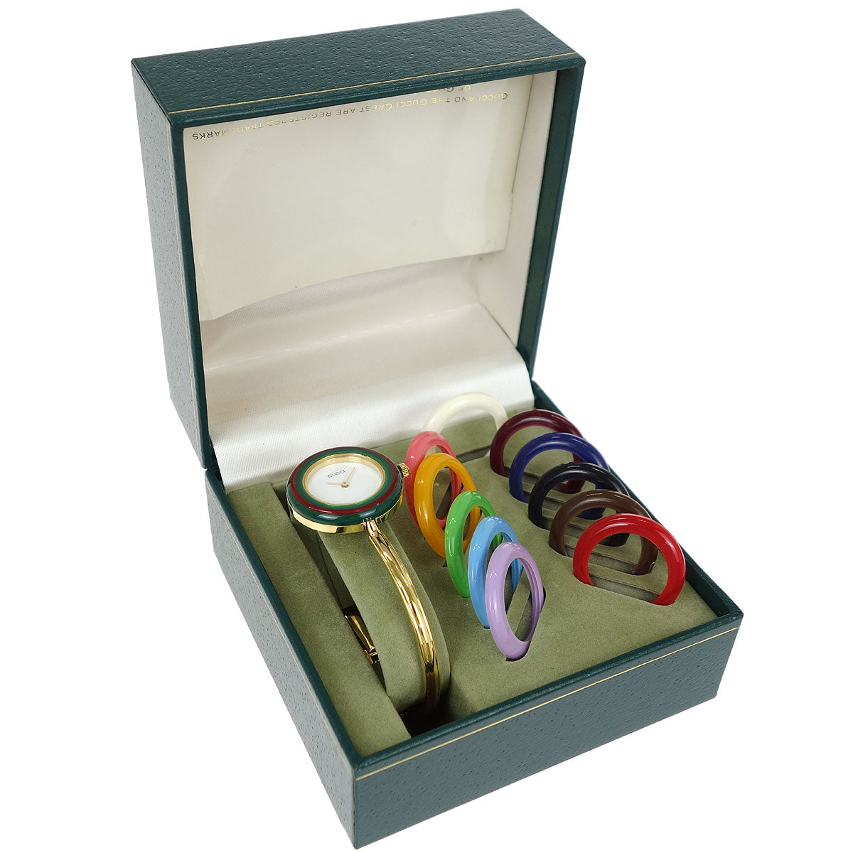 Gucci 11/12.2 Change Bezel Chameleon Quartz Watch SS