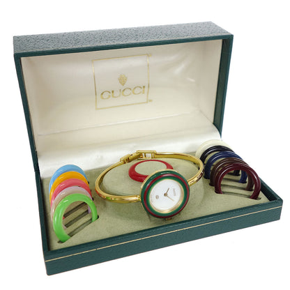 Gucci 11/12 Change Bezel Chameleon Quartz Watch SS