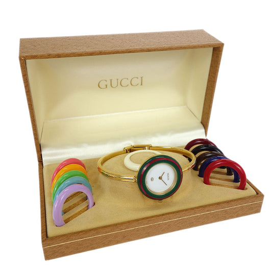 Gucci 1100-L Change Bezel Chameleon Quartz Watch SS