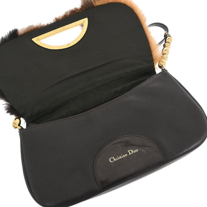 Christian Dior * Brown Fur Malice Handbag