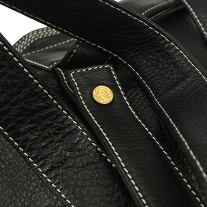 Loewe Black Leather Backpack