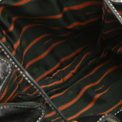 Loewe Black Leather Backpack