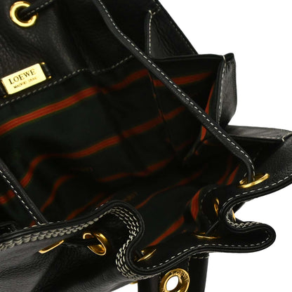 Loewe Black Leather Backpack