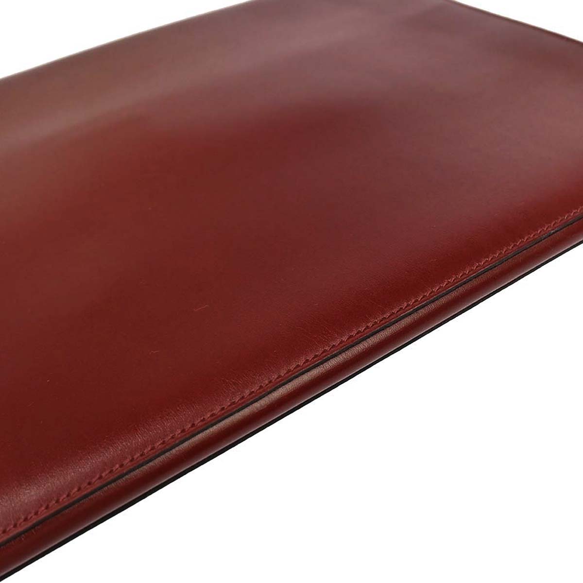 Hermes Rouge H Box Calf Quirus Clutch Bag