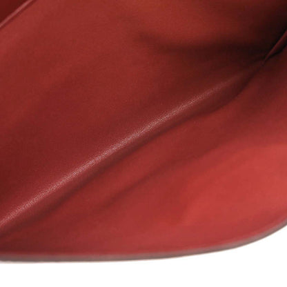 Hermes Rouge H Box Calf Quirus Clutch Bag
