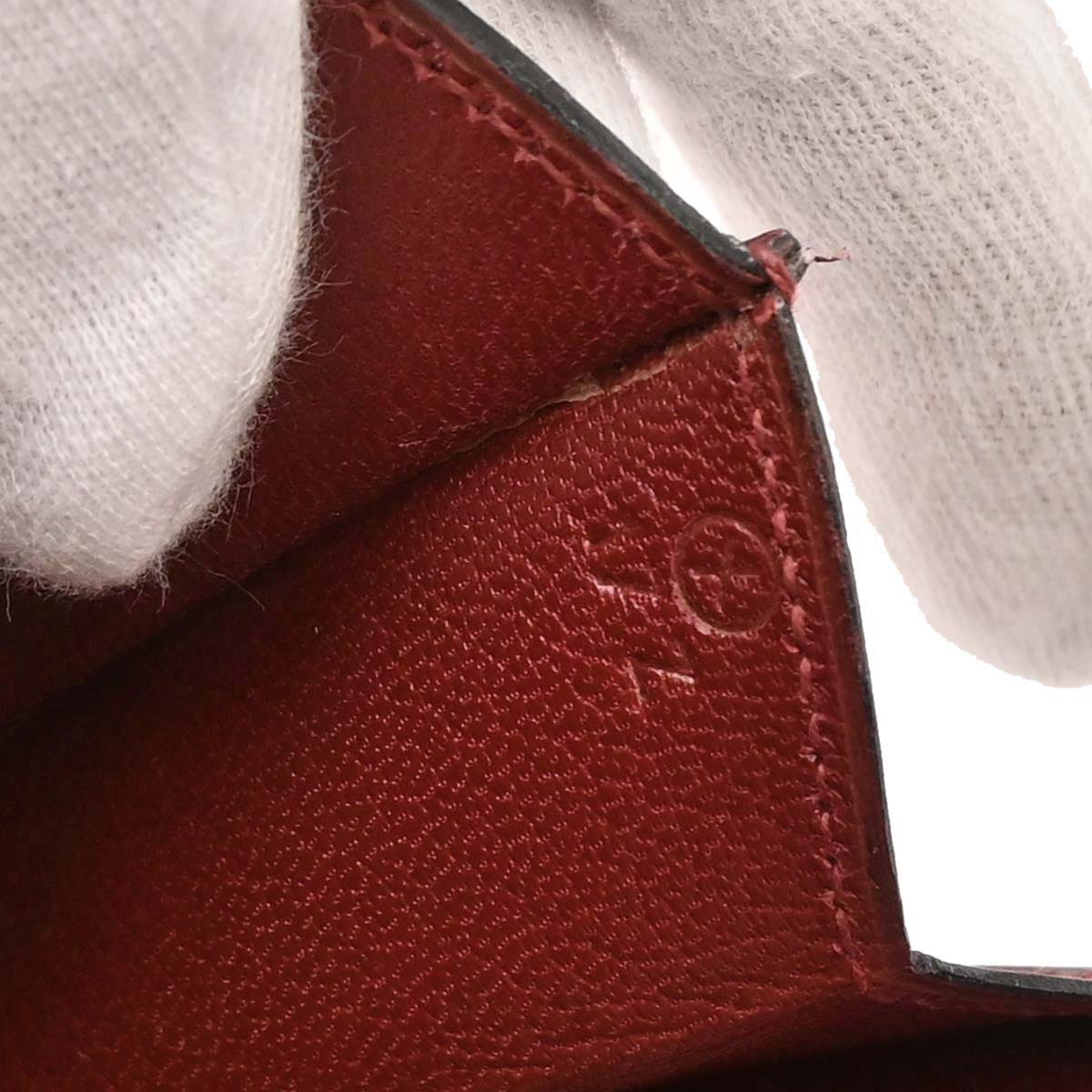 Hermes Rouge H Box Calf Quirus Clutch Bag