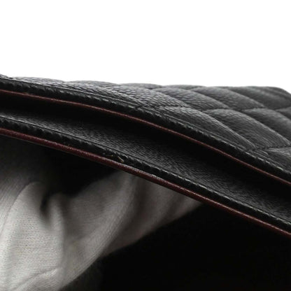 Chanel Black Caivar Medium Classic Double Flap Shoulder Bag