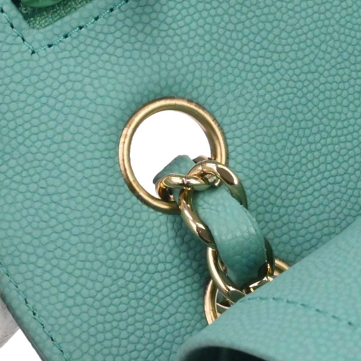 Chanel 2019 Emerald Green Caviar Small Classic Double Flap Shoulder Bag