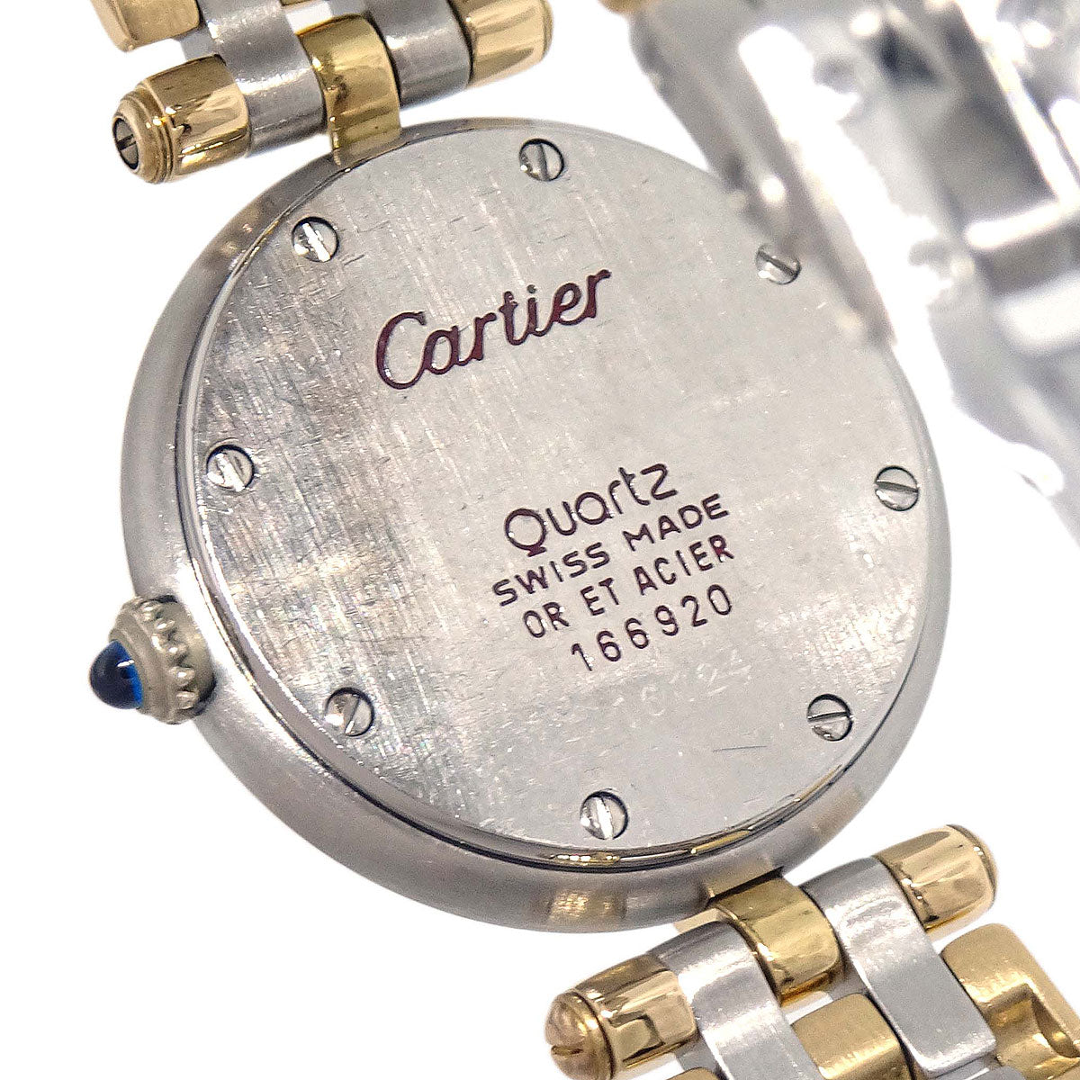 Cartier Panthere Vendome SM 3-Row Ref.166920 Quartz Watch 18KYG SS