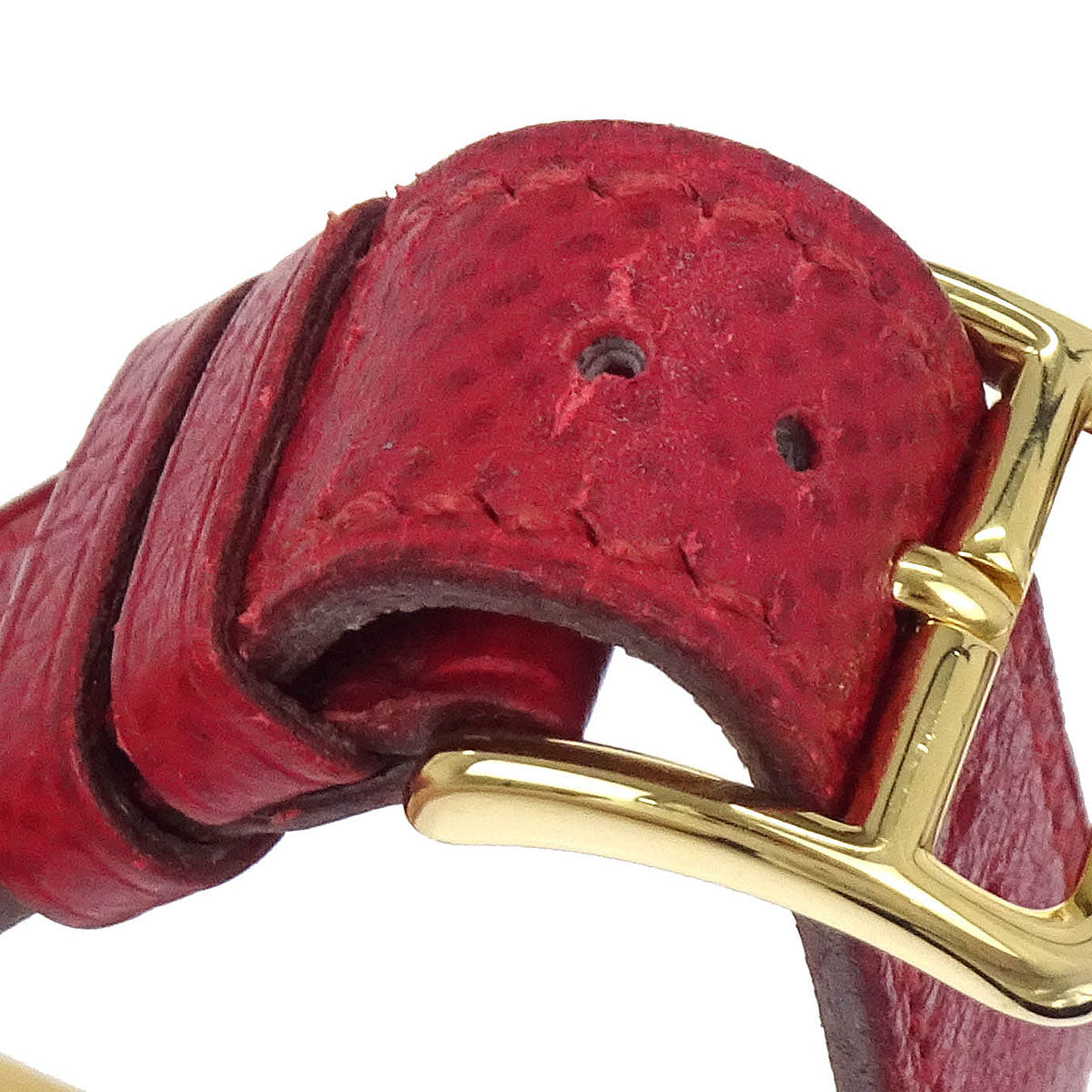 Hermes Medor Watch Quartz Watch Red #M