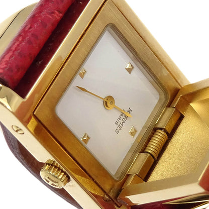 Hermes Medor Watch Quartz Watch Red #M