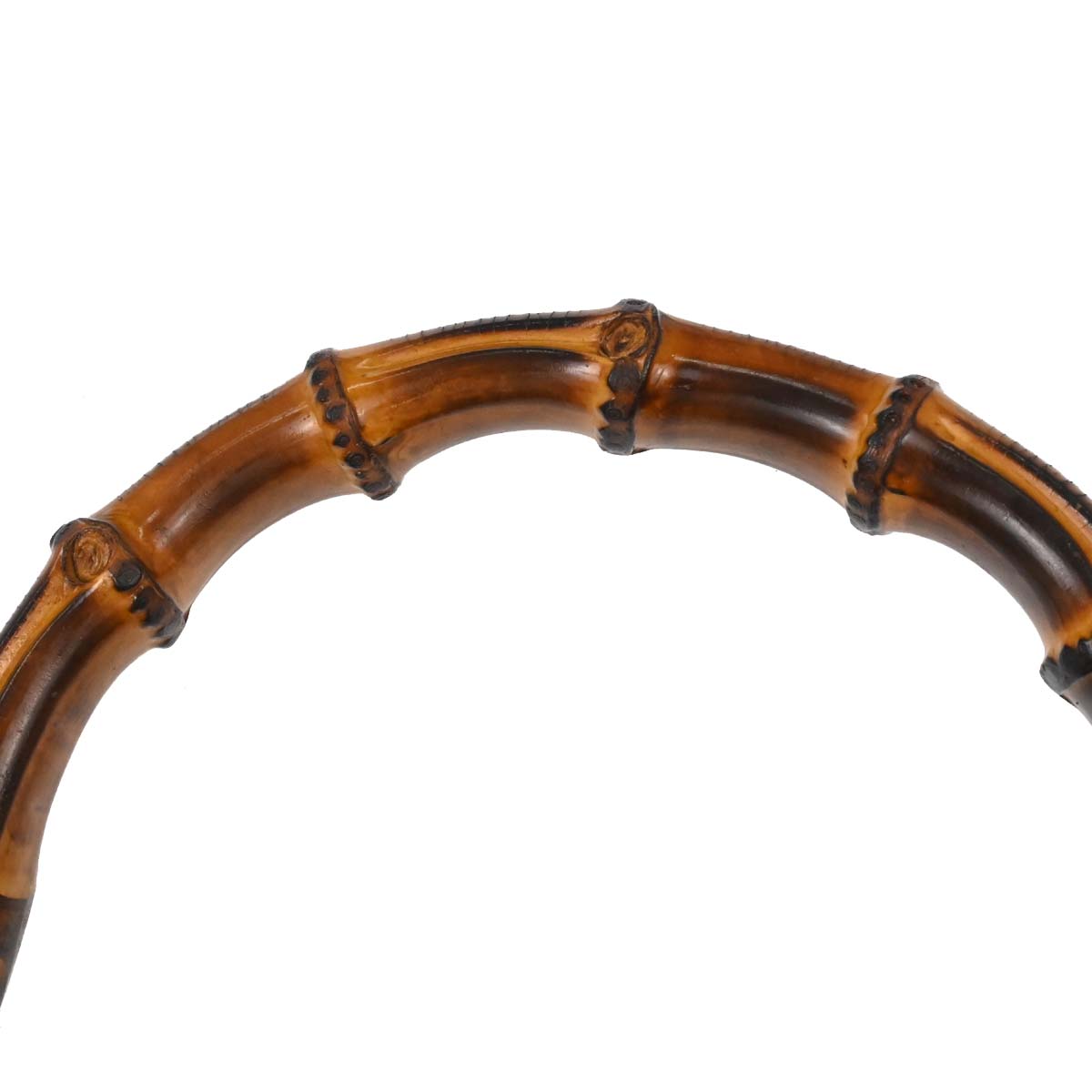 Gucci * Brown Crocodile Bamboo Handbag