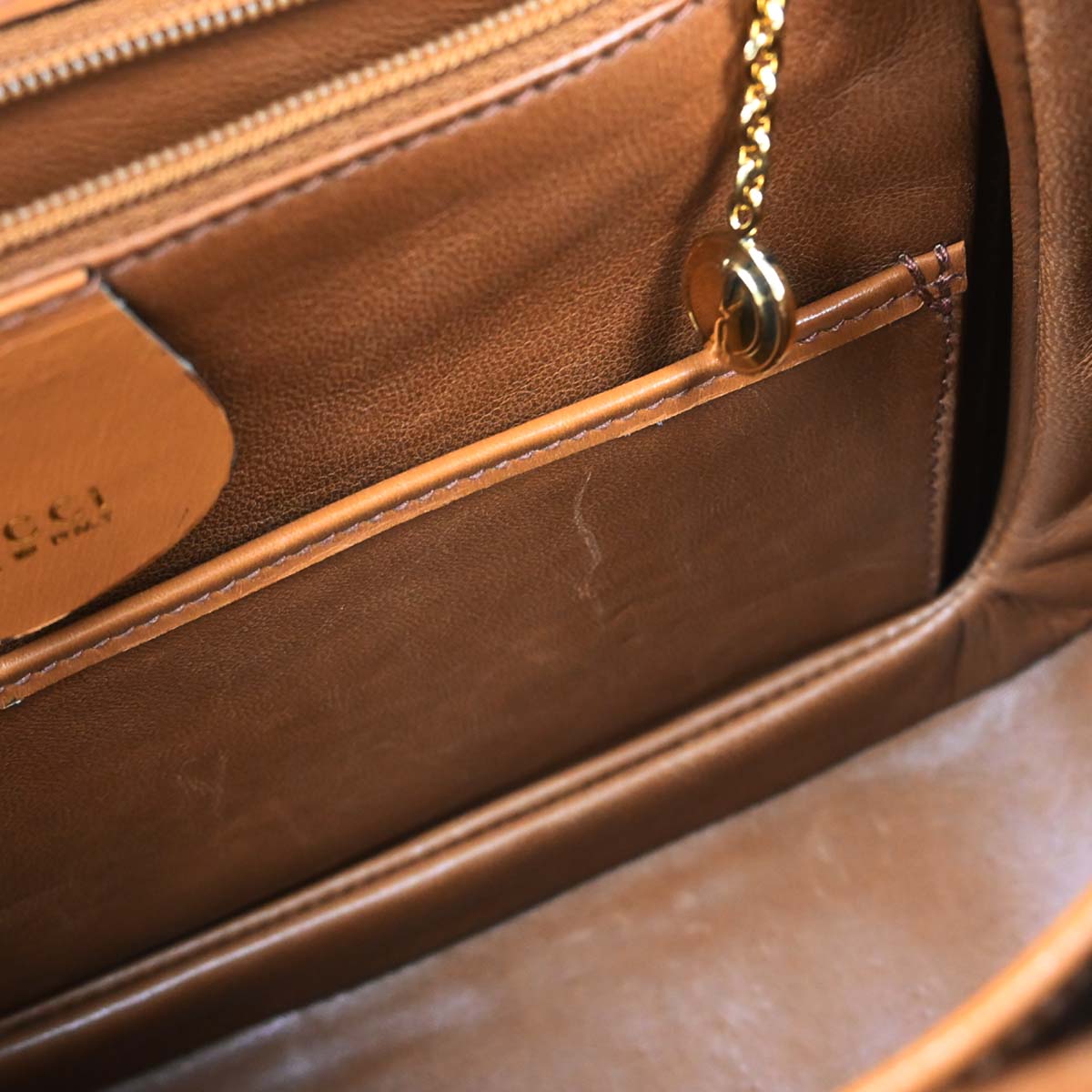 Gucci * Brown Crocodile Bamboo Handbag