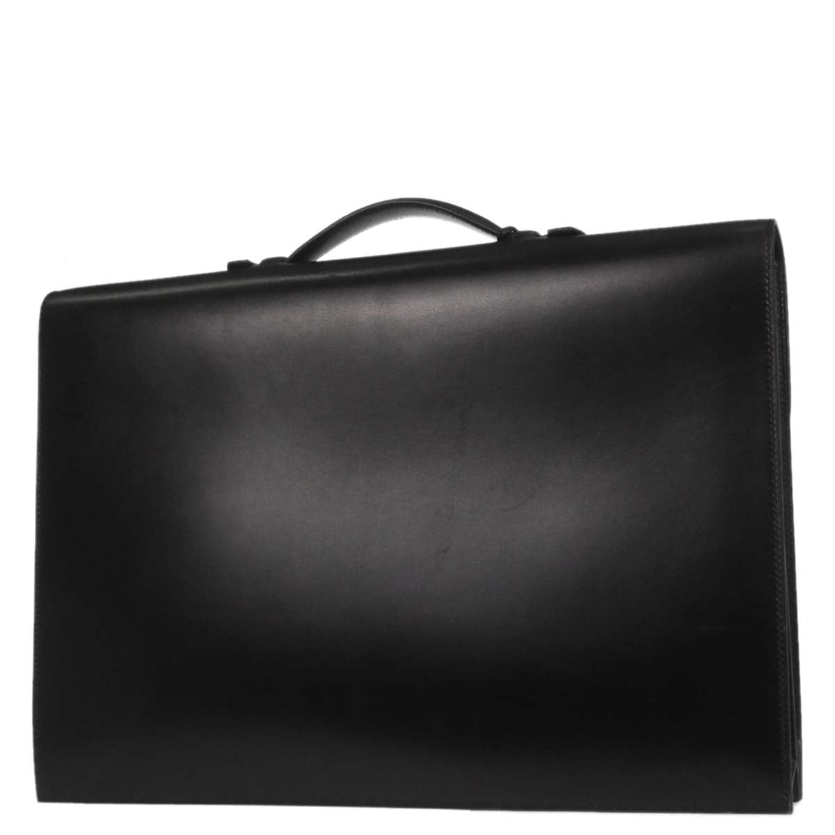 Hermes Black Box Calf Sac a Depeches 41 Business Bag Handbag