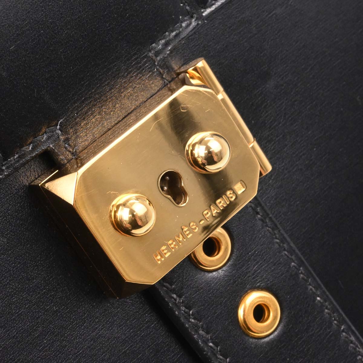 Hermes Black Box Calf Sac a Depeches 41 Business Bag Handbag