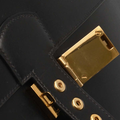 Hermes Black Box Calf Sac a Depeches 41 Business Bag Handbag