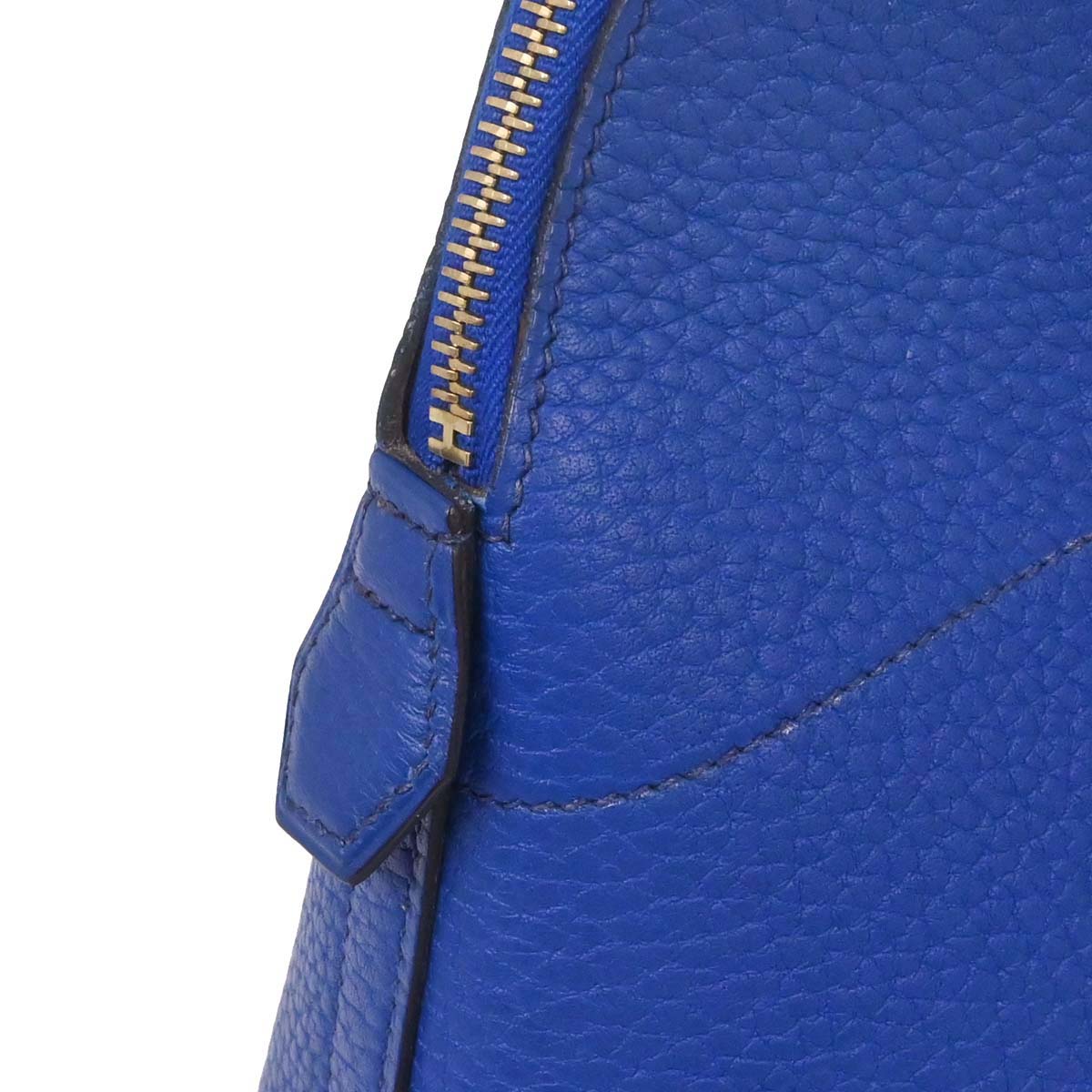 Hermes Blue France Fjord Bolide 35 2way Shoulder Handbag