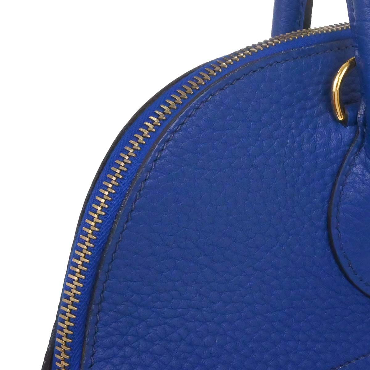 Hermes Blue France Fjord Bolide 35 2way Shoulder Handbag