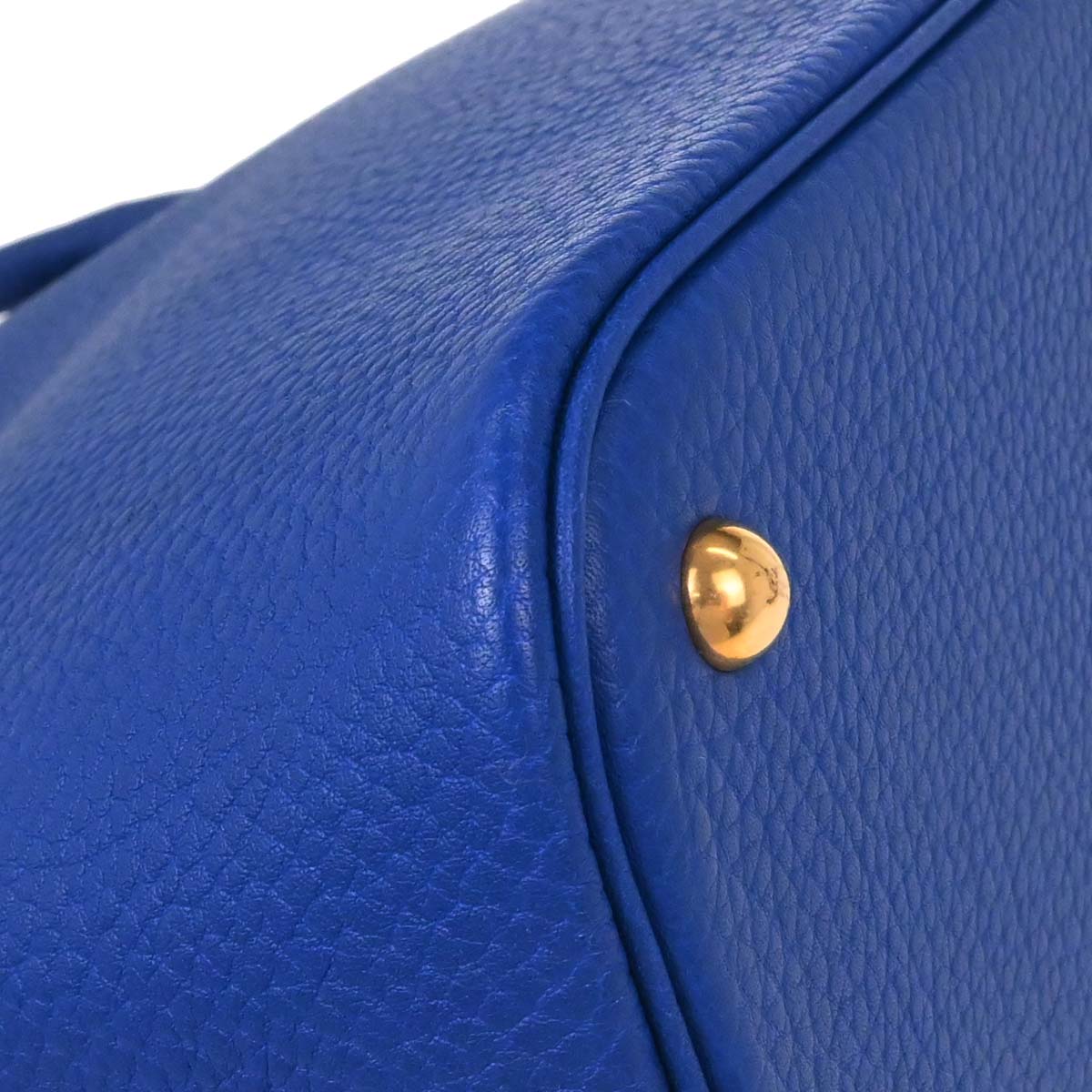 Hermes Blue France Fjord Bolide 35 2way Shoulder Handbag