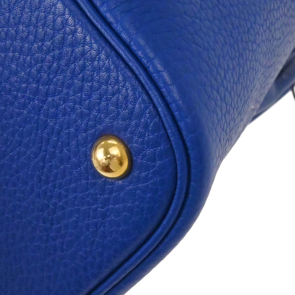 Hermes Blue France Fjord Bolide 35 2way Shoulder Handbag