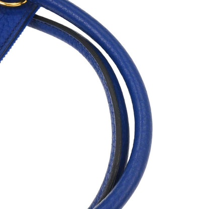 Hermes Blue France Fjord Bolide 35 2way Shoulder Handbag