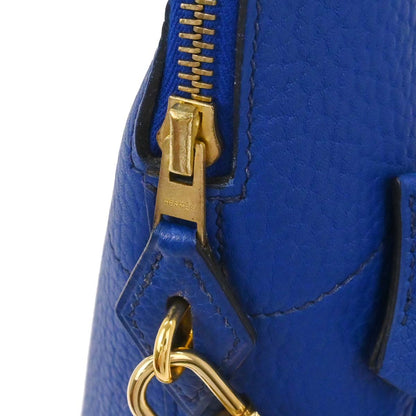 Hermes Blue France Fjord Bolide 35 2way Shoulder Handbag