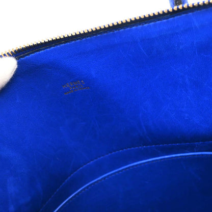 Hermes Blue France Fjord Bolide 35 2way Shoulder Handbag