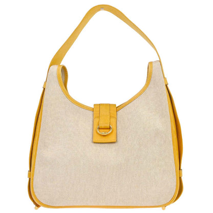 Hermes Beige Jaune Toile H Tsako Shoulder Bag
