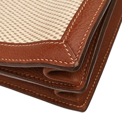 Hermes Beige Brown Toile GM Buffalo Sac a Depeches DPLG 2way Shoulder Handbag