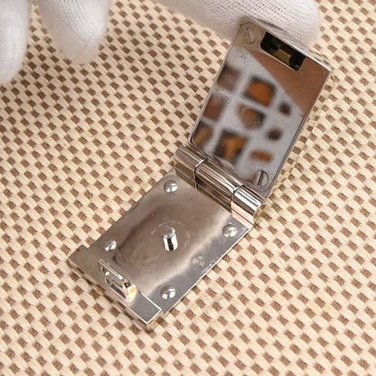 Hermes Beige Brown Toile GM Buffalo Sac a Depeches DPLG 2way Shoulder Handbag