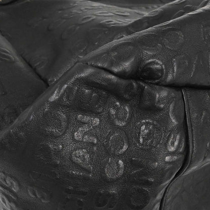 Chanel 2008-2009 Black Calfskin Rue Cambon Embossed Unlimited 2way Shoulder Handbag