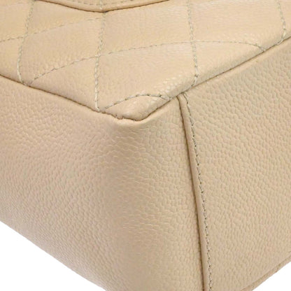 Chanel Light Beige Caviar Petite Shopping Tote PST Chain Handbag