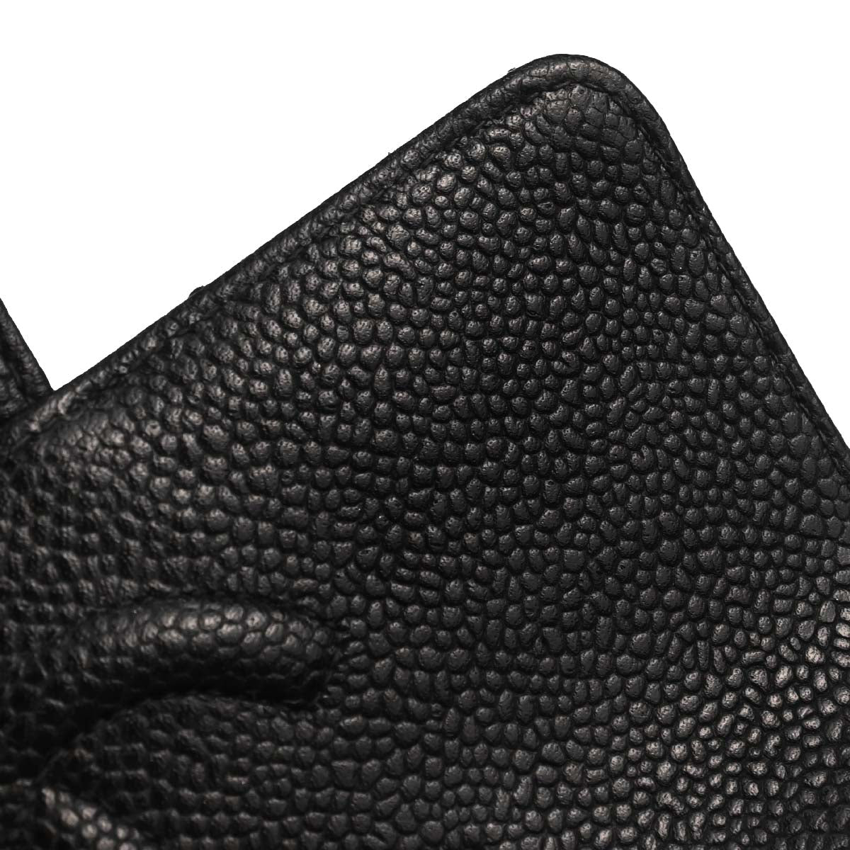 Chanel 2003-2004 Black Caviar Skin Mini Classic Square Flap Bag 17