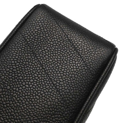 Chanel Black Caviar Skin Chevron Shoulder Bag