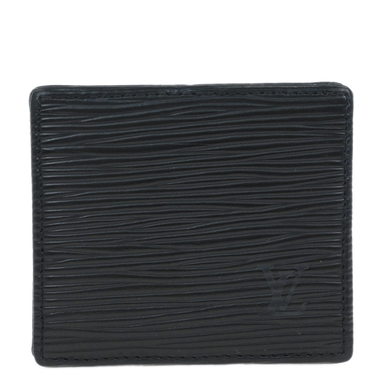 Louis Vuitton Black Epi Porte Monnaie Boite Coin Wallet M63692