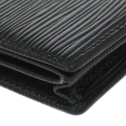 Louis Vuitton Black Epi Porte Monnaie Boite Coin Wallet M63692