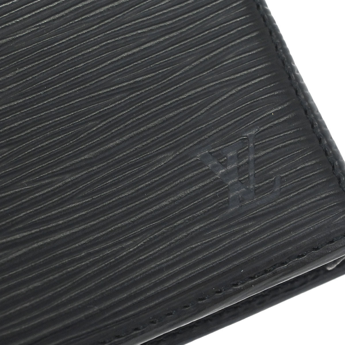 Louis Vuitton Black Epi Porte Monnaie Boite Coin Wallet M63692