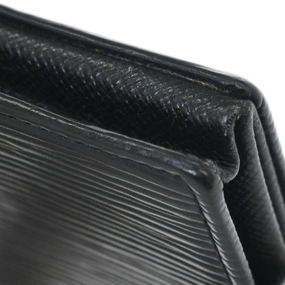 Louis Vuitton Black Epi Porte Monnaie Boite Coin Wallet M63692