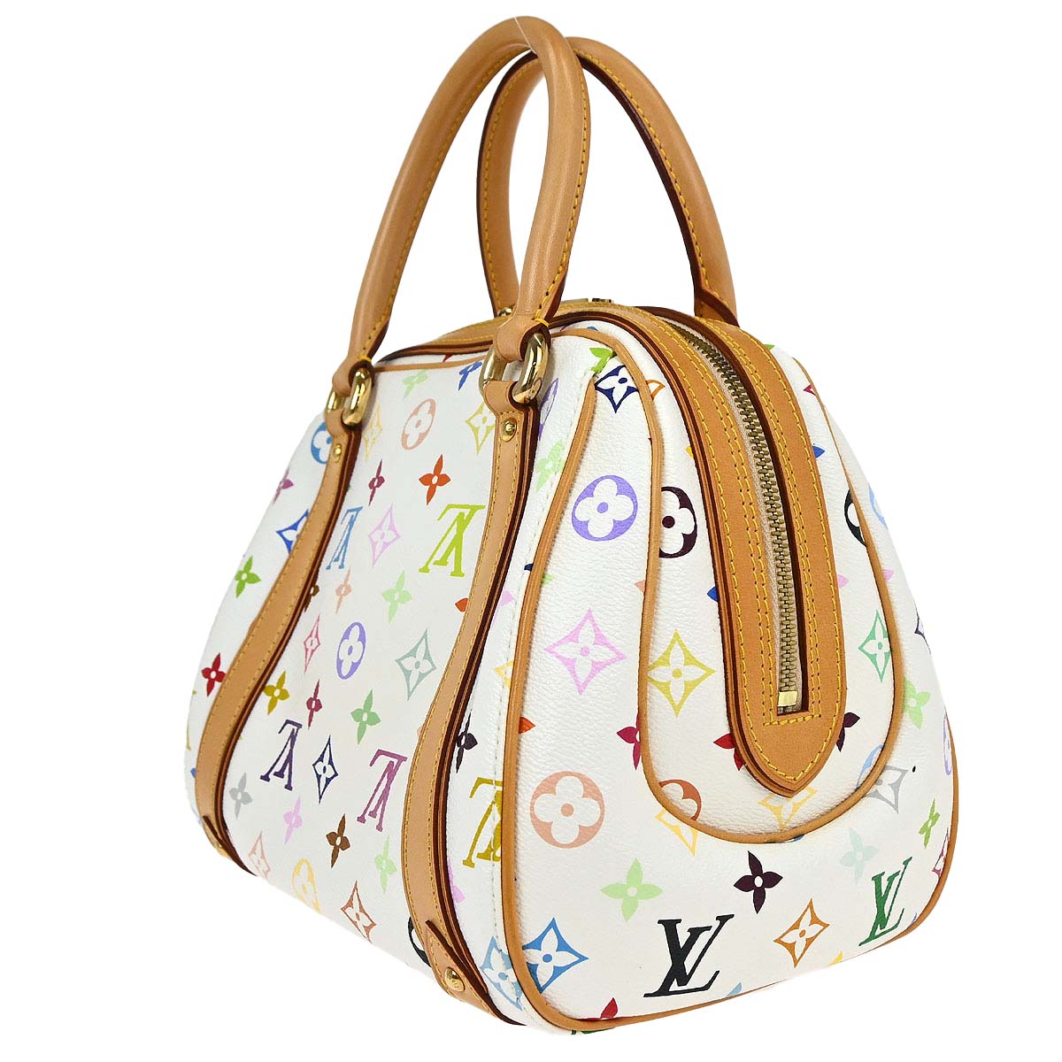 Louis Vuitton White Monogram Multicolor Priscilla Handbag M40096