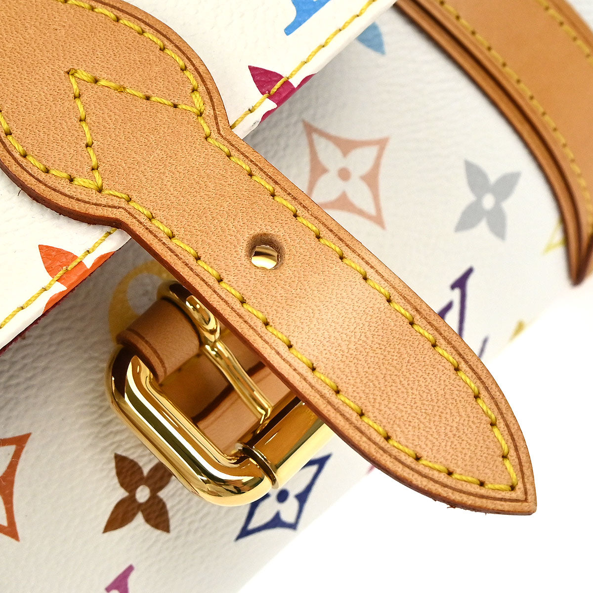 Louis Vuitton White Monogram Multicolor Priscilla Handbag M40096