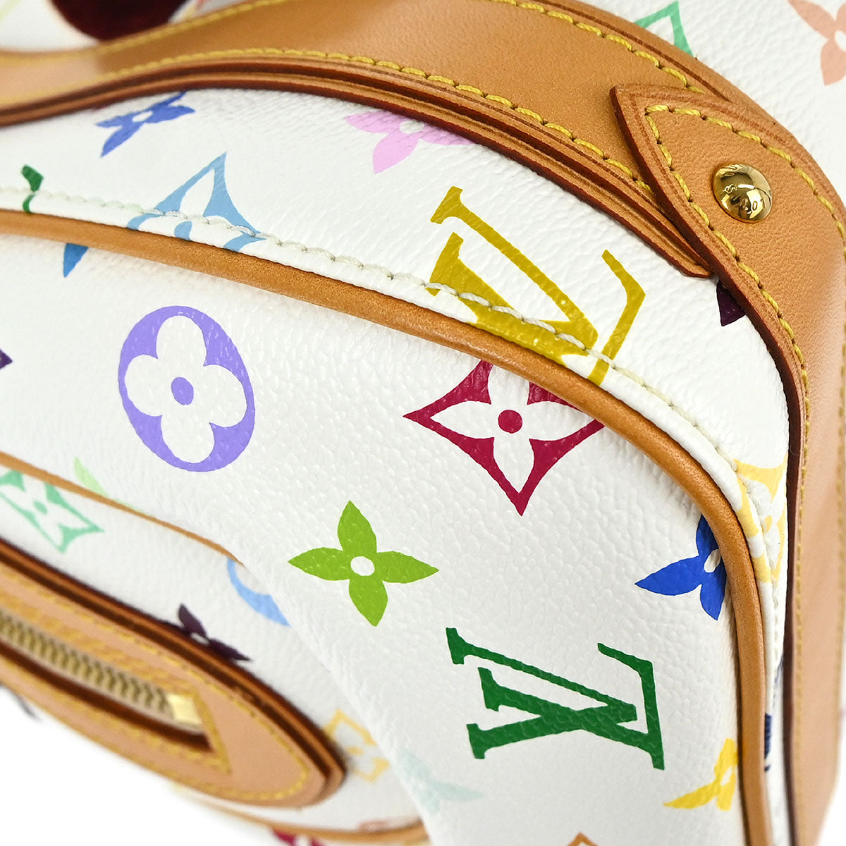 Louis Vuitton White Monogram Multicolor Priscilla Handbag M40096
